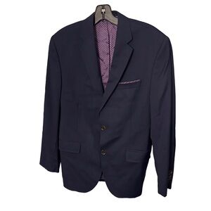 Ted Baker Men’s Endurance Blazer Sport Jacket Navy Blue 100% Wool Sz 40S EUC